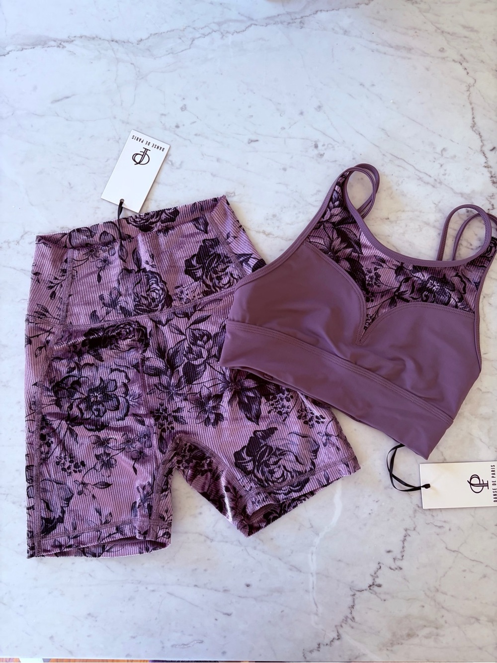 Danse de Paris Twin Set NWT Ribbed Velour Size Girls L